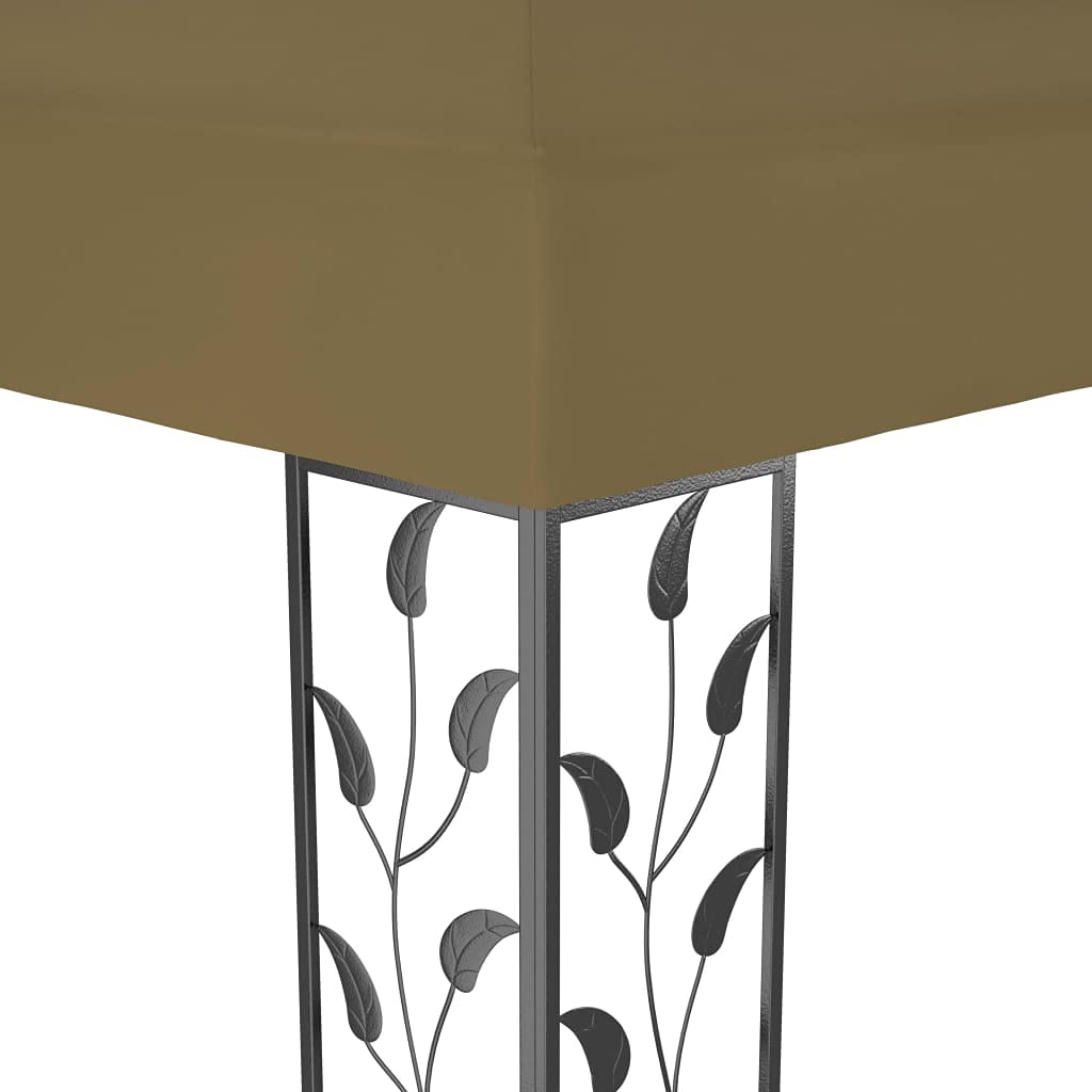 Tonnelle avec double toit - Tente de fête - Tente de jardin - Tente de bière - 3 x 4 m - Taupe - 180 g/m²