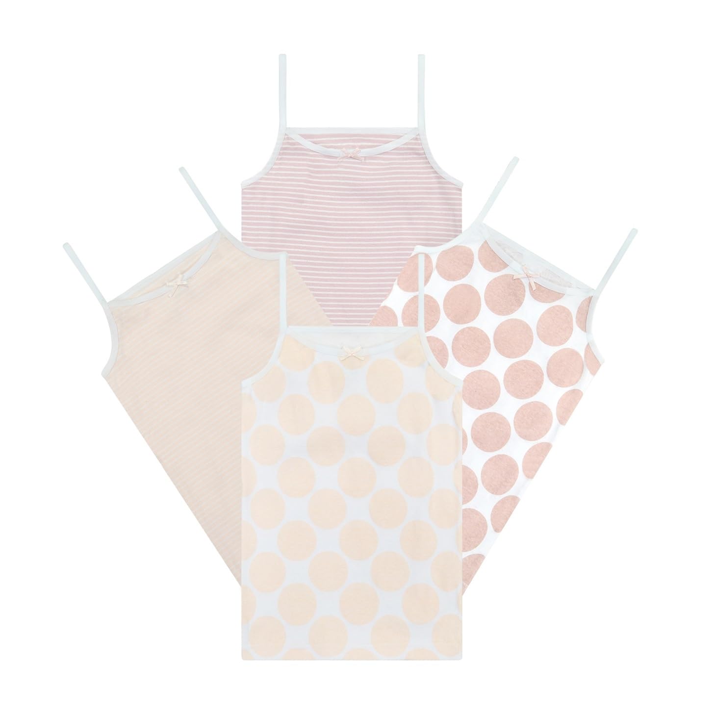 Buyless Fashion Tank Tops for Girls- Sleeveless Cami Tanks Cotton Undershirts for Dance Gymnastics Kids Toddler Size (4 Pack)