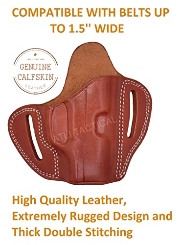 Sig P365 Owb Leather Holster - Handmade Concealed Carry Belt Gun Holster - For Sig P365 P365X Xl P365 Sas P365 Micro, S&W Csx M&P Bodyguard 380, Ruger Lcp Ruger Lc9S Pistols - Pancake Firearms Holder #TOP4