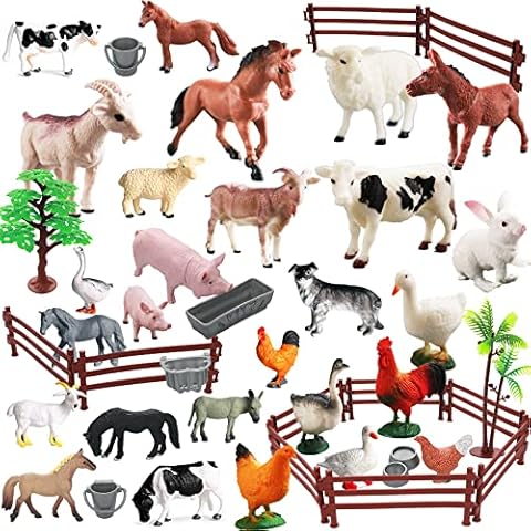 Yowlieu Large Farm Animals Figures Cover