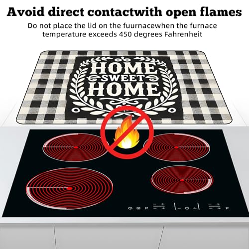 Image of Multi-Design Stove Top Cover for Glass /Electric Stoves - 3-in-1 Heat-Resistant Protector Mat, Non-Slip Drying Rack 28 inchx20 inch (Home, 28 inch L x 20 inch W)