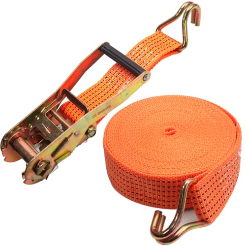 Cinta Amarrar Carga Com Catraca 5Ton Caminhão Carreta 10m 50mm