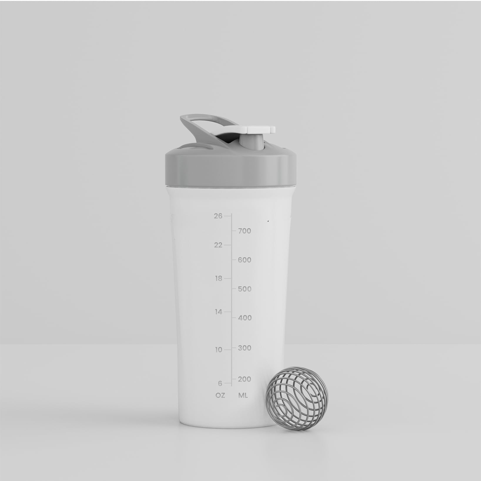 SUPPLY6 Pro Shaker 700ml – Stainless Steel Protein Shaker Bottle, Durable, 100% Leak-Proof, with Steel Whisk for Smooth Mixing, Gym & Fitness Bottle (White) - Image 6 thumbnail