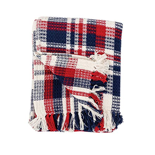 C&F Home Harbor Plaid Red White & Blue 100% Cotton...