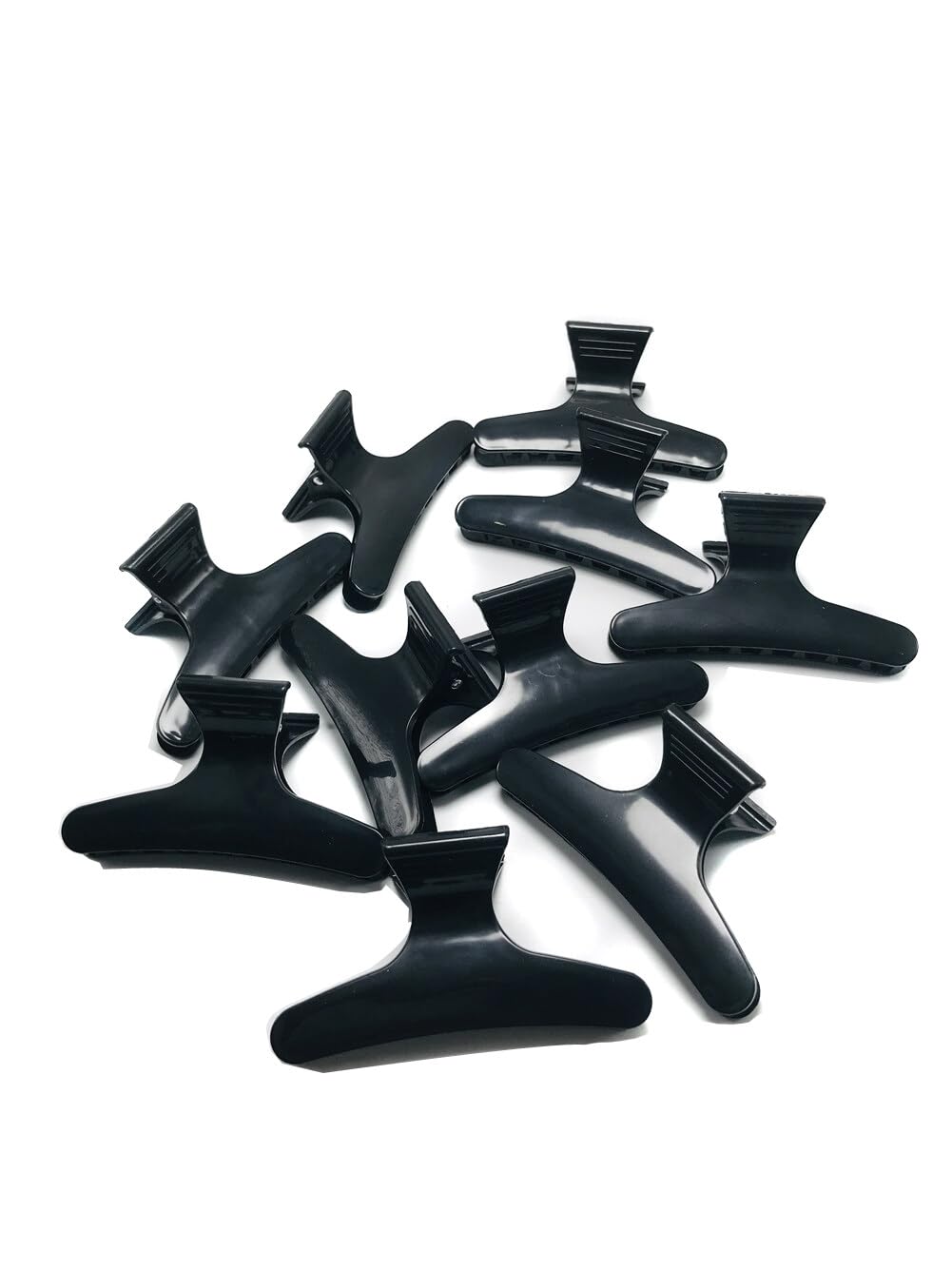 12 Pieces Butterfly Hairdresser Clamps Large Butterfly Hair Barrettes Hair Claws Black Plastic Clip Hairdressing Tray Hair Positioning Hairpin Styling Accessories for Salon Barber - Image 4