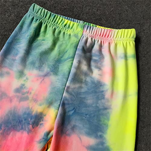 Moonker Toddler Girls Straight Tie Dye Pants Skinny Elastic High Waist Trousers Summer Comfy Daily Trendy Y2k4
