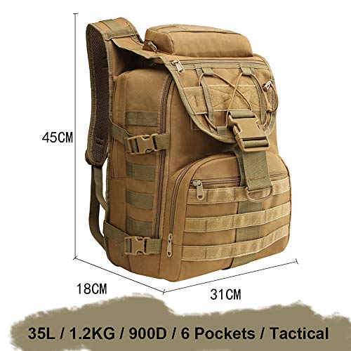 LHI Tactical Military Backpack 35L Outdoor Backpack for Men Women Hiking Backpack School Bag Daypack for Men Women - Image 3