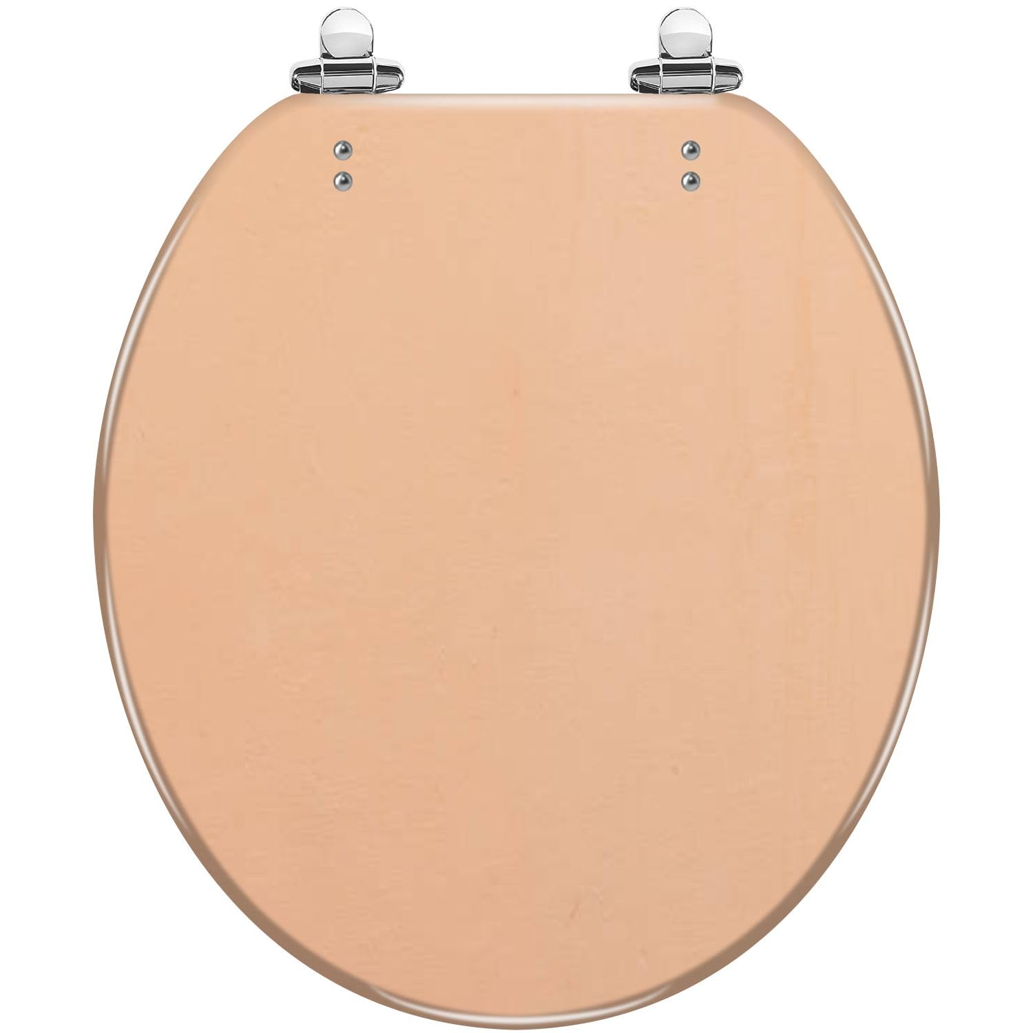 Round Toilet Seat a peach colored concrete wall Resin Toilet Seat Quietly Slow Close with Quick-Release Hinges Toilet Seat with Cover Easy to Clean Install