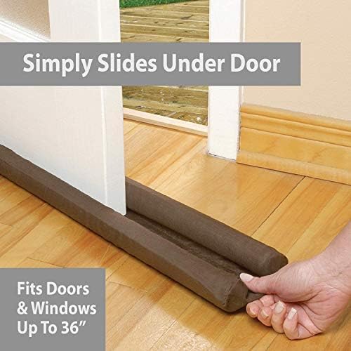 Megamore Under Door Draft Stopper Adjustable Insulation Sound Proof Door Draft Blocker for Noise Light Smell Stopper 32 to 35 inches