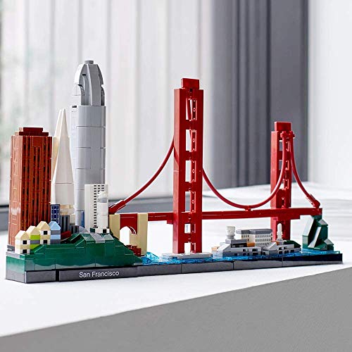 LEGO Architecture San Francisco Skyline Building Kit with Alcatraz Model and Golden Gate Bridge (565 Pieces)