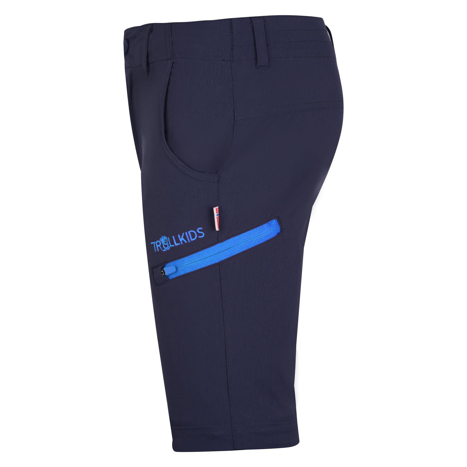 Trollkids Kjerag Zip Off - Pantalones de senderismo para niños, Azul Marino Medio, 152 cm