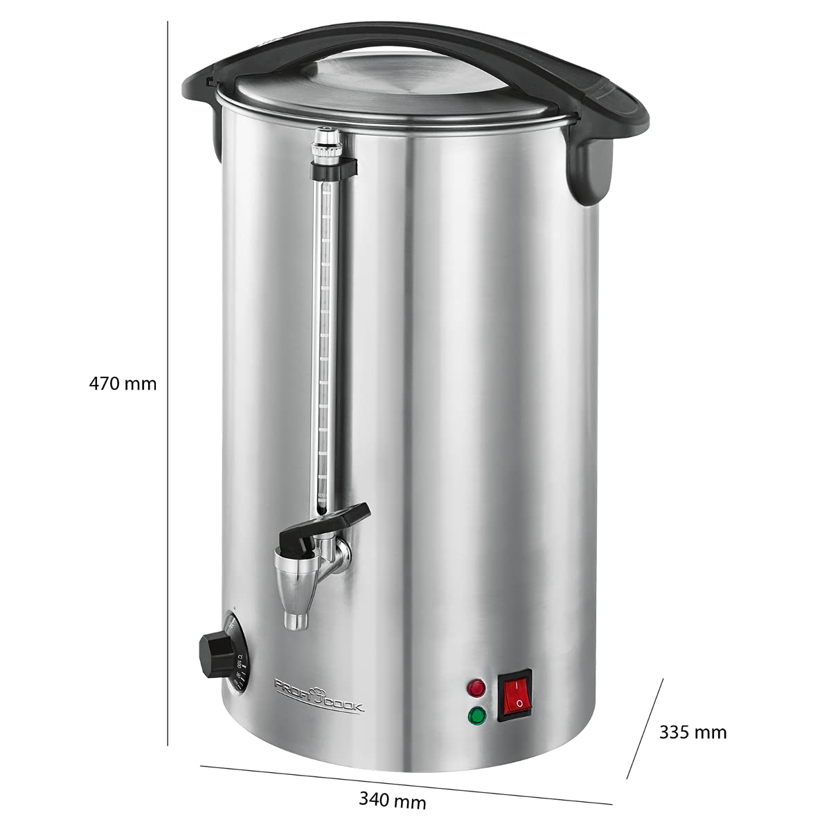 Profi Cook PC-HGA1111 - Distributore di bevande calde e/o vin brulè - 1500 Watt - Colore Argento