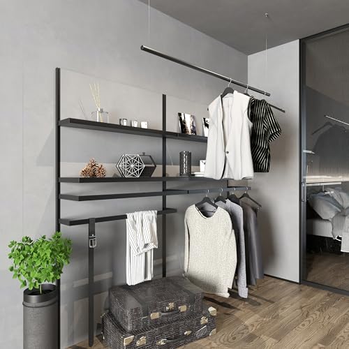 ALMETAX アルメタックス ALCOLOLOハンガーバー 室内物干し 天井付け ワイヤー式 高さ調整可能 アルミ製 軽量 日本製 ランドリーバー ランドリールーム アイアンバー インテリア 幅900mm / 1400mm / 1800mm 耐荷重10k