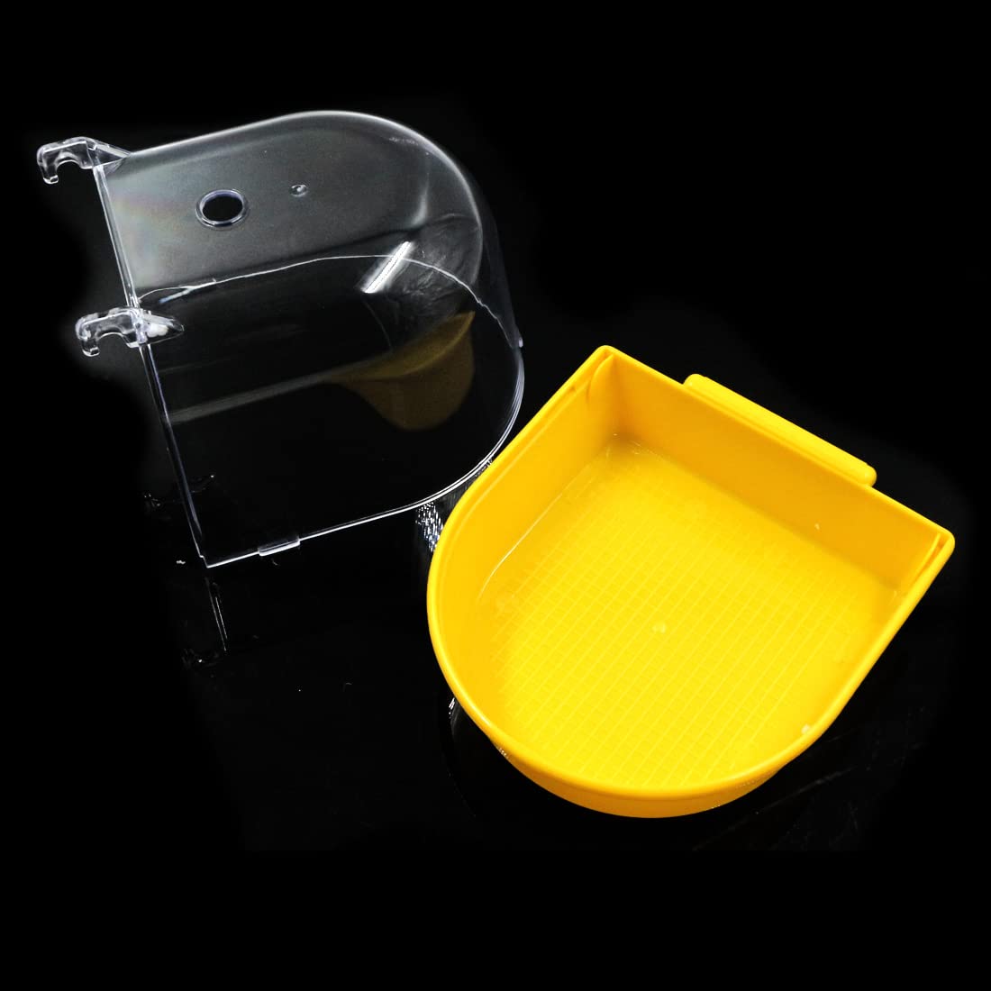 Bagno per Uccelli Vasca Scatola - Sospesa Forniture Gabbie con Ganci Casa Pappagalli Gancio Mangiatoia Maggior Parte delle Compagnia Cocorite Gabbia Acqua Doccia Appesa Canarini 1 Pezzo