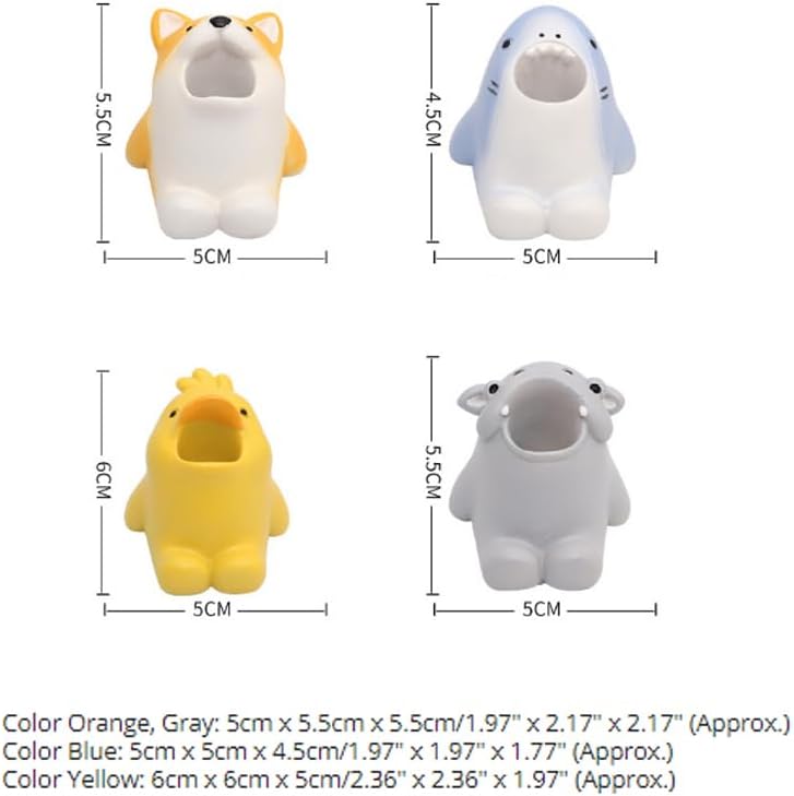 Miniatura 7 de Soporte para cepillos de dientes, lindo organizador de baño de resina, soporte multifuncional para bolígrafos, caja de almacenamiento de escritorio,