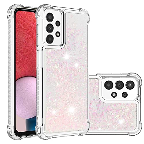 IMIRST Silicone Coque pour Samsung Galaxy A13, Coin Airbag Antichute Paillettes Sables Mouvants Coque TPU Bumper Sparkle Case Compatible avec Samsung Galaxy A13 4G. YBW...