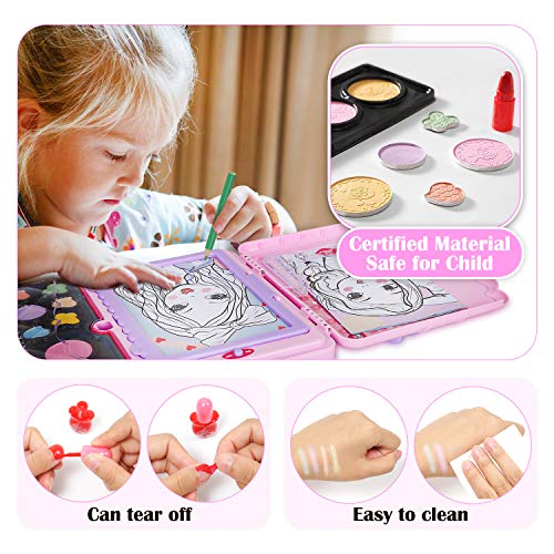 Light Up Tracing Pad Coloring Drawing Board Princess Painting Art Set with Portable Case for Girl Kids Age 3 4 5 - Thumbnail 5