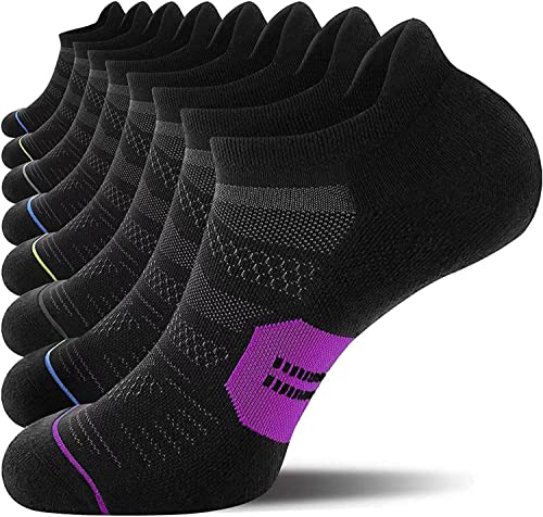 Tlynsnil Calcetines de compresión para hombre y mujer, 8 pares, calcetines de compresión, calcetines deportivos, fascitis plantar, soporte para arco, correr, gimnasio, antifatiga, Surtido4, S-M