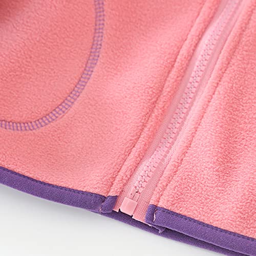 Boys Fall Jacket Toddler Boys Girls Long Sleeve Solid Color Winter Fleece Zippered Coat Jacket (Black, 7-8 Years)2