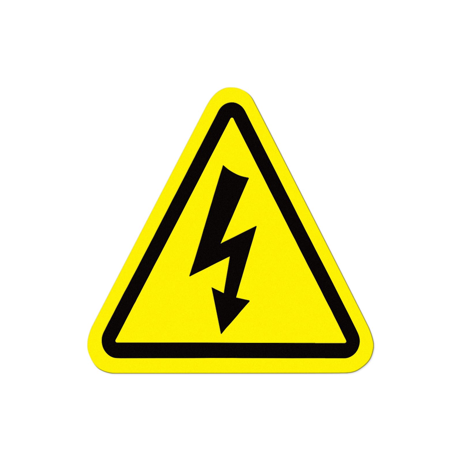 Pegatina Riesgo Eléctrico Adhesiva - Cartel Riesgo de Accidente por Electricidad Medida 10 CM X 10CM - 10ud
