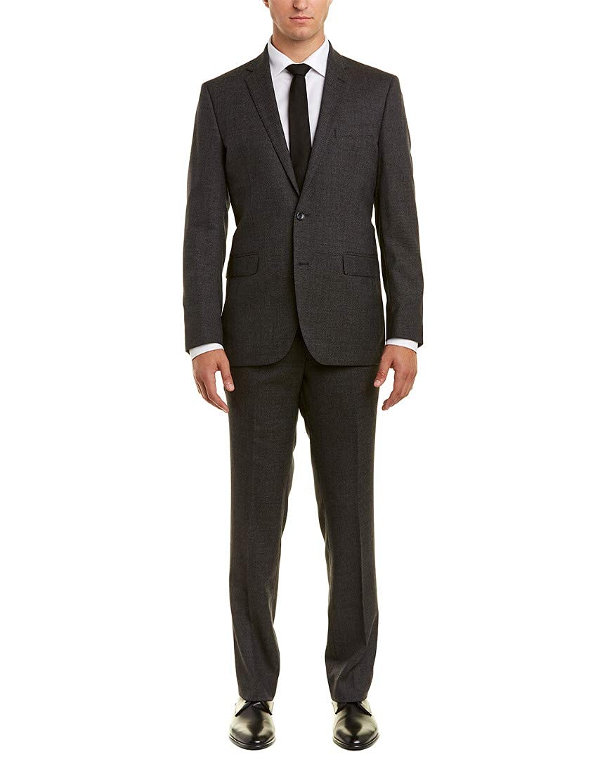 Kenneth ColeMen's Travel Ready Wool 32" Finished Bottom Hem Suit