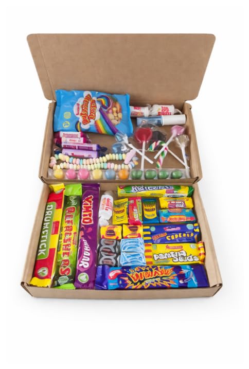 Retro Sweets Gift Box 36 items. Packed with Sweet Candy Hamper Letterbox