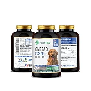 Omega 3 fish oil supplement for dogs and cats  1000 mg pure dha and epa omegas  supports healthy coat and skin heart immune system joints and hip  180 softgels   cucciolini doodles