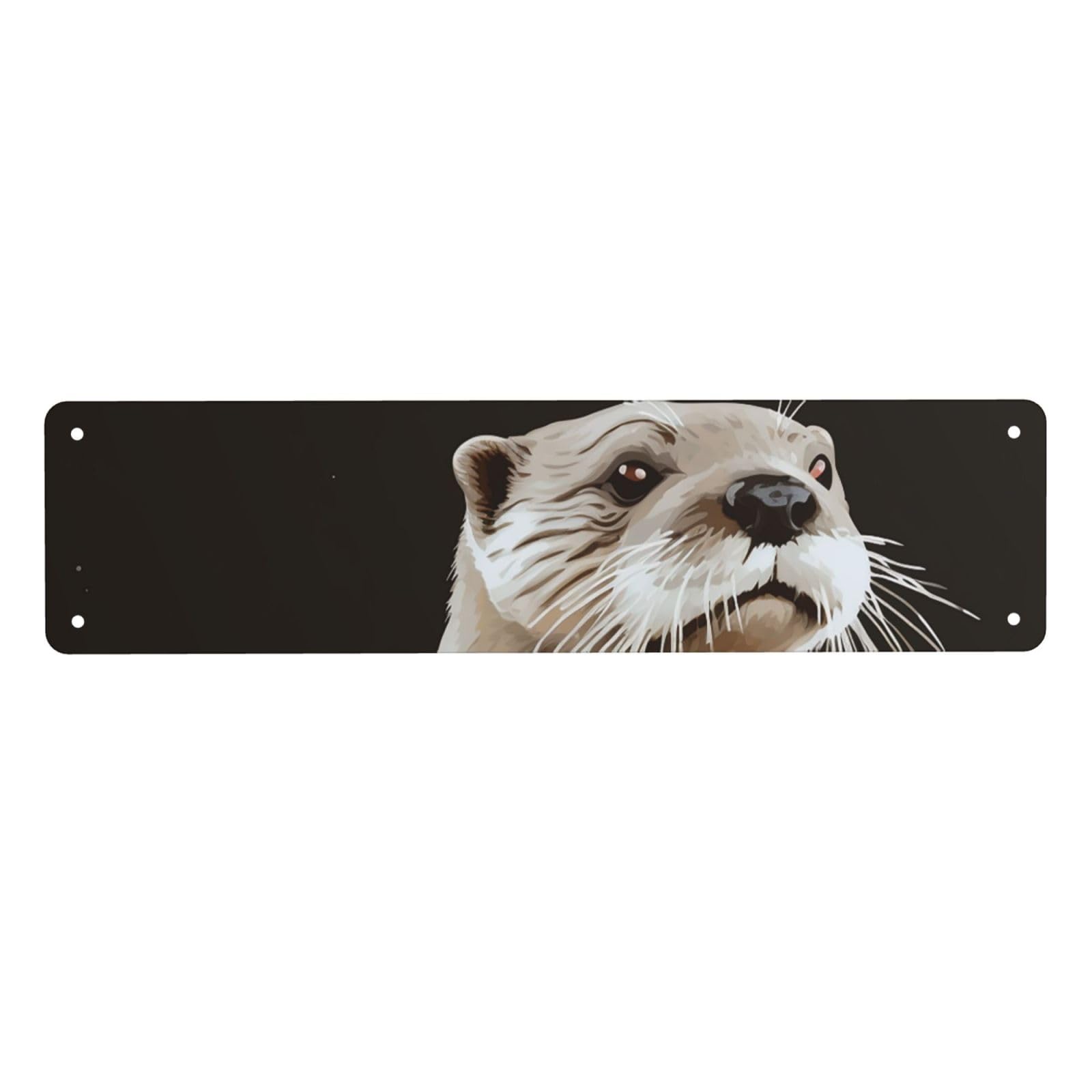 Vintage Metal Tin Signs Retro Garage Signs Stylish Wall Art Plaques for Home Decor Unique Poster 4x16 Inch Otter Metal Sign Outdoor Wall Decorations Gifts