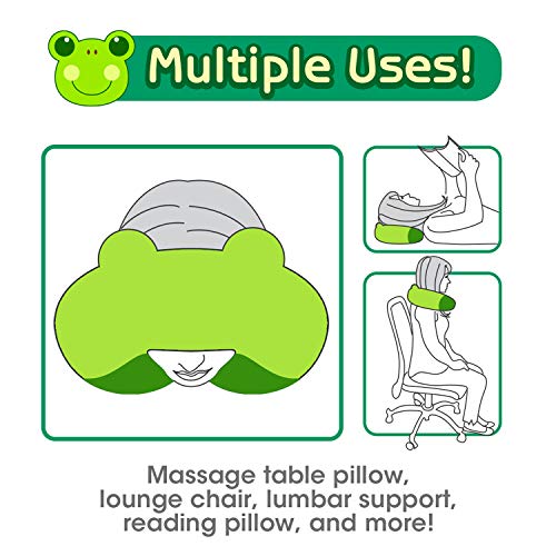 H Homewins Travel Pillow For Kids Toddlers - Soft Neck Head Chin Support Pillow,Cute Animal,Comfortable In Any Sitting Position For Airplane,Car,Train,Machine Washable,Children Gift(Frog) #TOP4