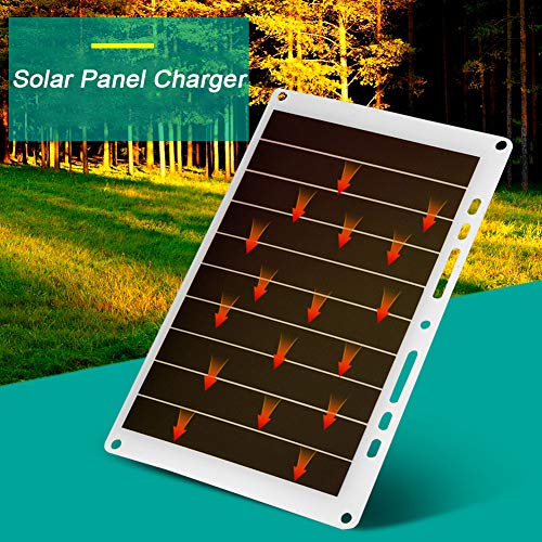 10W Solar Panel Charger with Standard USB Output for Phone Charging - Waterproof - Perfect for Outdoor Cycling, Hiking, Camping
