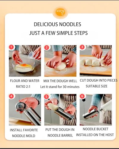 Aptovpvp Noodle Machine, Household Handheld Wireless Electric Noodle Press,Sausage Filler thumb #4