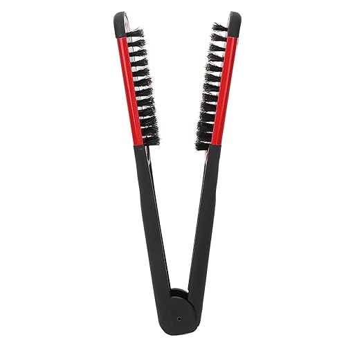 Miniatura 1 de Alisado de doble cara, pinza de cepillo de doble cara, cepillo de pelo multifuncional, herramienta de peinado para mujeres y hombres (rojo)