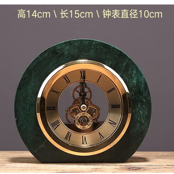 Pimex Ornaments, Marble Clock Table Clock Ornaments Home Decoration Table Clock Bedroom Living Room Decoration Clock