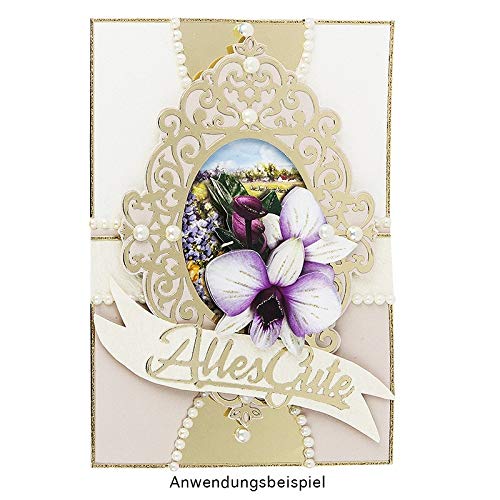 Set Di 2 Fustelle Per Punzonatura Motivo Floreale In Acciaio, Per Biglietti, Scrapbooking E Decorazioni Fai Da Te