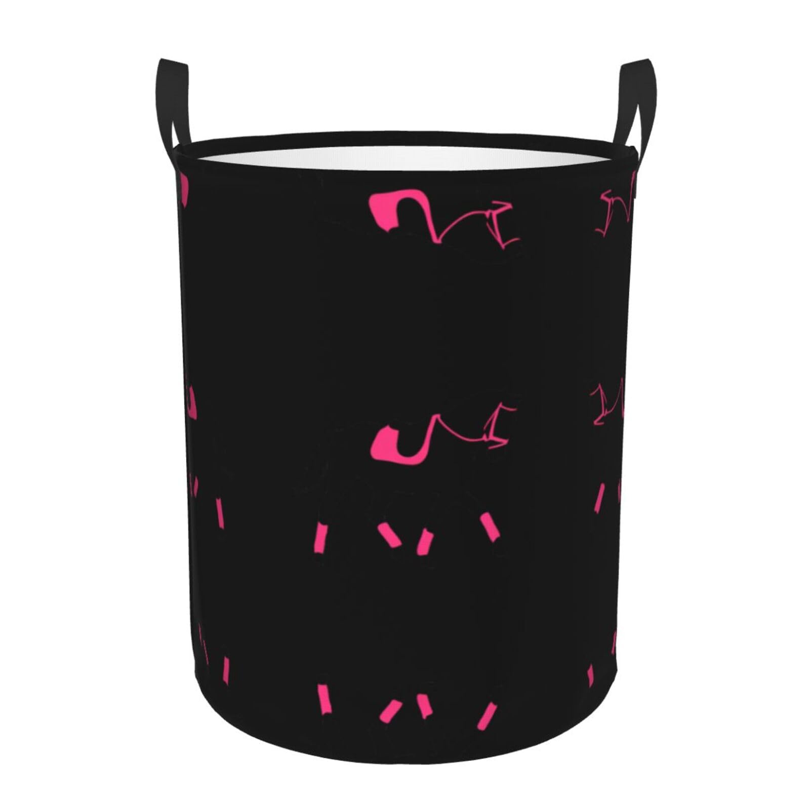 S Circular Hamper – Collapsible Dressage Dressage Rider Horse Print Laundry Basket