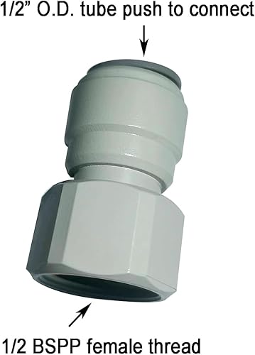 Vista 39 de Acoplamiento de tubo OD de copolímero de acetal, válvula de cierre manual, empuje para conectar piezas del sistema de filtro de agua RO