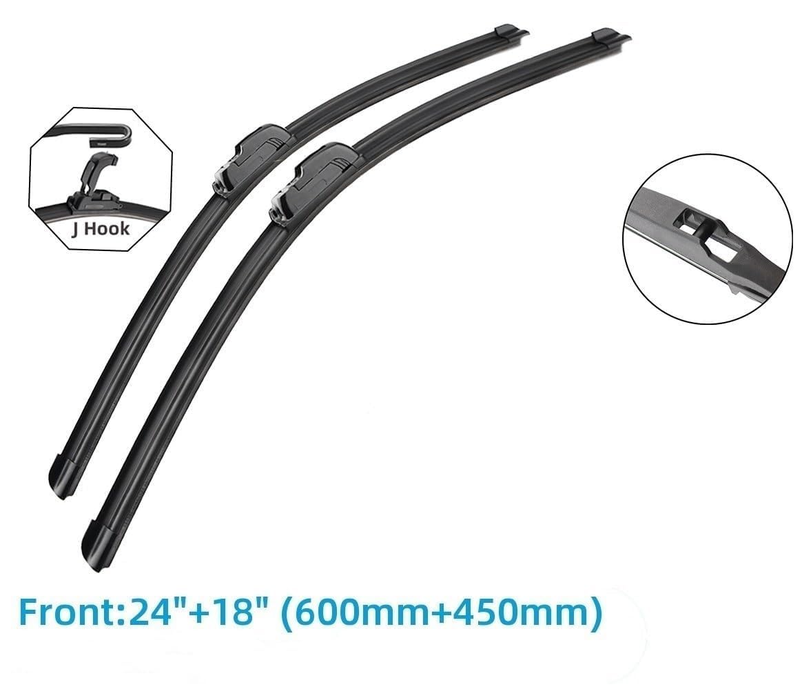 TUBIC Front Wischer Klingen Für Jeep Compass MK2 MP/552 2016-2020 Autofenster-Frontscheibenwischerblätter Wischerblätter Auto Zubehör