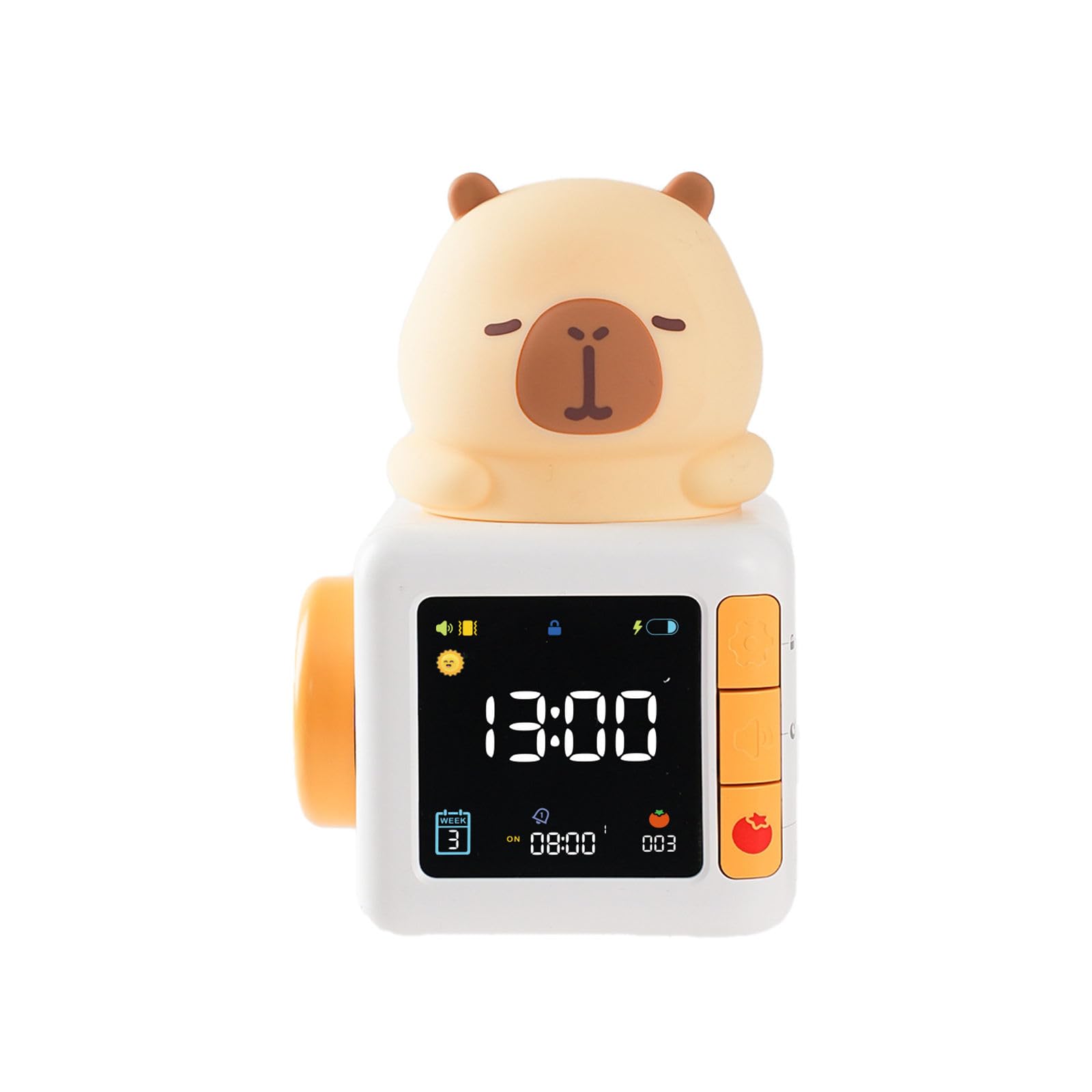 PANGBOER Sveglia Multifunzionale con Timer Pomodoro Rumori Compagno Sonno Luce Notturna Morbida per Comodino Camera da Letto Orologio con Luce Notturna