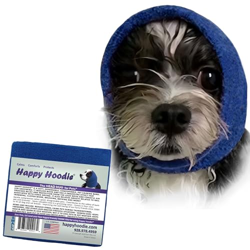 Happy Hoodie The Original Dog & Cat Calming Band, Anxiety Relief/Noise Protection-Grooming-Thunder-Fireworks