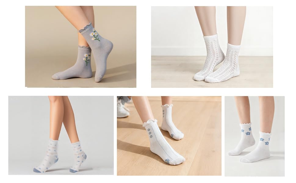 Image of Pure Young Multicolor Style Cotton Socks 5 Pack