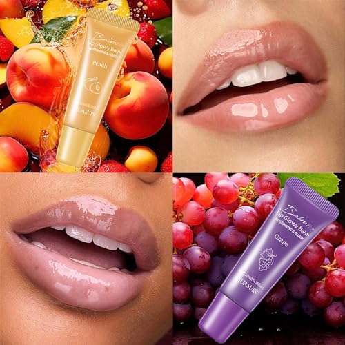 4Pcs Lip Balm Gift Set, Fruit-flavored Moisturizing Lip Gloss Lip Oil Set, Plumping Lip Glow Oil, Jelly Liquid Lipstick Glossy Lip Care for Dry Lips, Lip Tinted Oil Color for Teen Girls - Image 8