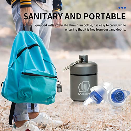 Image of LYSIAN High Fidelity Concert Ear Plugs for Music- 2 Pairs Reusable Musicians Earplugs for Noise Cancelling, Concert Festivals, Drummers, DJS, Raves, Games -23dB