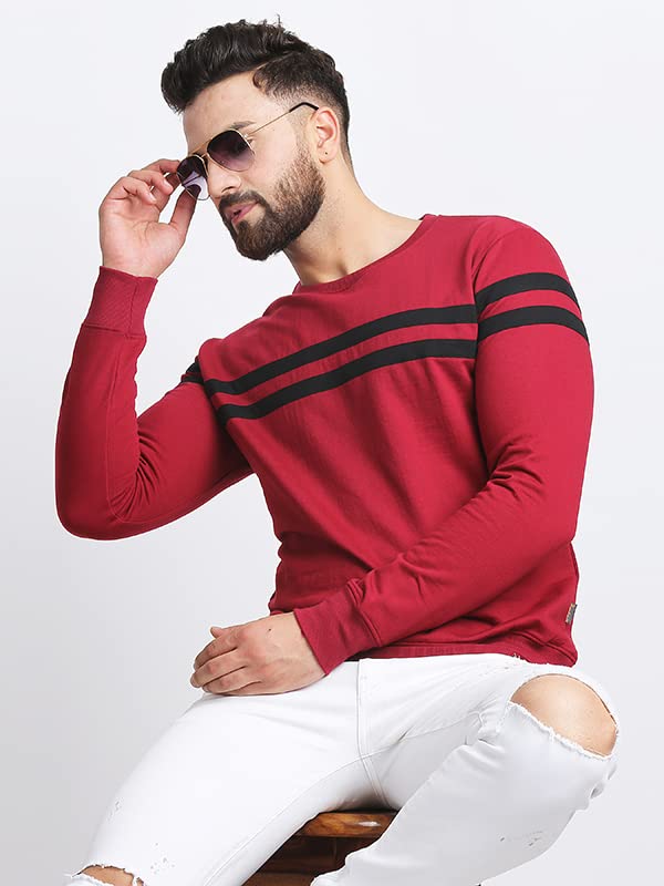 Image of RodZen Men's Fleece High Neck Solid Sweatshirts