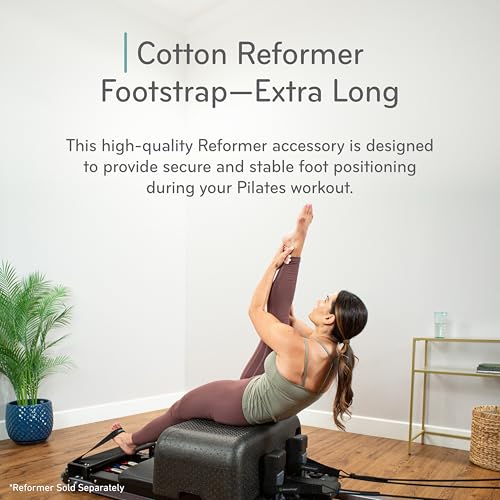Image of Balanced Body Metro IQ Reformer Foot Strap, Cotton Pilates Machine Attachment, Shoe or Foot Holder, Extra Long, 30.5 Inches