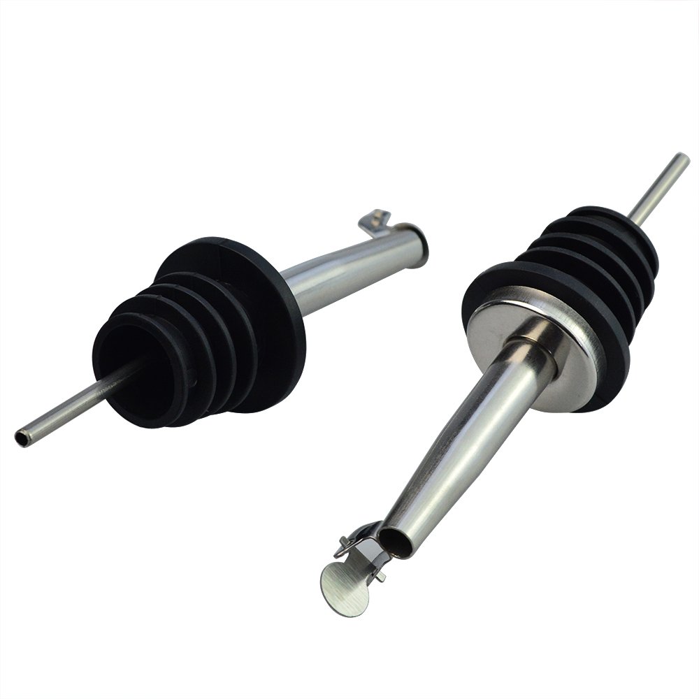 Verseurs De Bouteille JZK - Lot De 16 En Acier Inoxydable Avec Bouchon Caoutchouc - Pour Liquides Divers