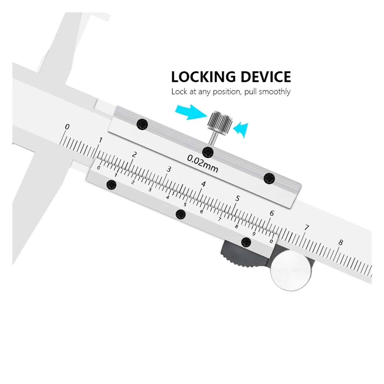 Calibrador Vernier De Ranura Interior Precisión 9-150mm/0,02, Herramientas Medición Calibre Interno 2 Garras Acero Inoxidable NíTido Y FáCil De Leer