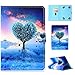 Price comparison product image Universal 7-8 inch Tablet Case, Coopts Wallet Cases and Covers for iPad Mini 4 3 2 1,Samsung Galaxy Tab E,Tab S2,Tab A,Tab 4 3,Fire HD 8 2017 2016,LG G Pad X2 8.0 Plus and More, Heart Tree