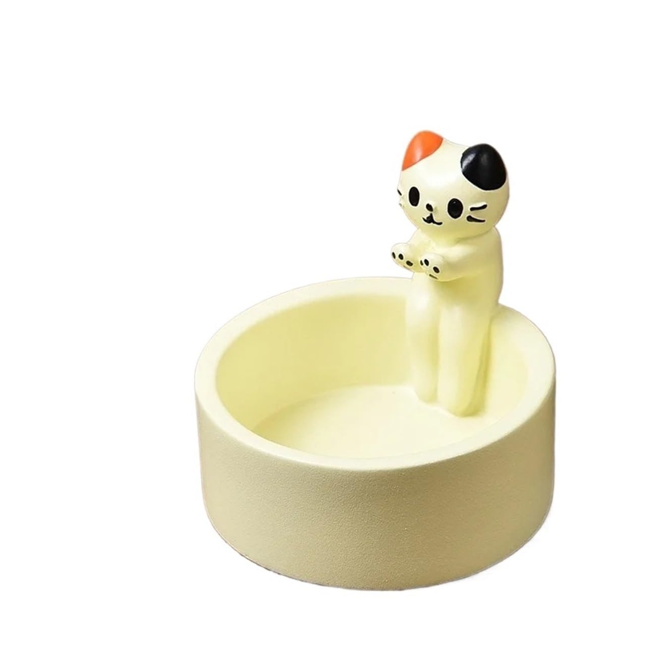 Kitten Candle Holder Cute Cat Candlestick Creative Aromatherapy High Tempe Cartoon Decoration(Color 1)