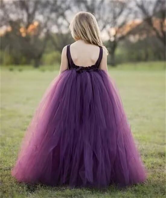 Tutu Tulle Flower Girl Dresses for Wedding Backless Princess Flower Girl Dress Communion Pageant Dresses Birthday Ball Gown4