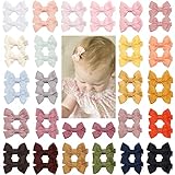 JOYOYO 50pcs Baby Girls Hair Clips No Slip for Thin Hair,Baby Barrettes for Fine Hair,Baby Girls' Hair Accesories,Hair Clips for Toddler Girls,Infant Hair Bows Solid colors